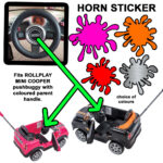 Horn sticker for kids mini cooper pushbuggy by Rollplay