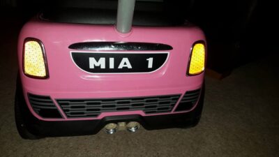 Back / Rear Number Plate sticker to fit Rollplay MINI COOPER Pushbuggy - Image 4