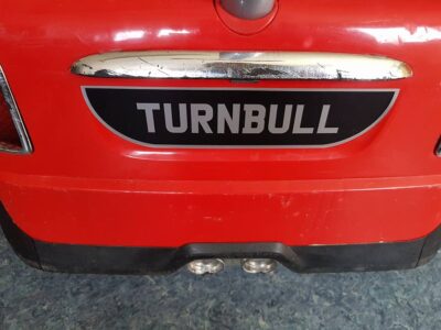 Back / Rear Number Plate sticker to fit Rollplay MINI COOPER Pushbuggy - Image 3