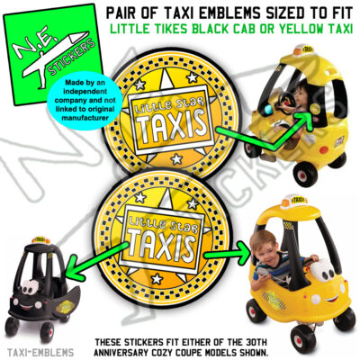 Little Tikes Yellow Taxi Stickers