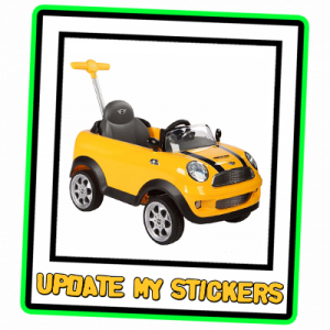 Link to stickers for yellow mini with parent push handle.