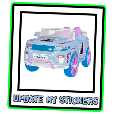 Stickers to fit Frozen II BBH-118A Range Rover style car