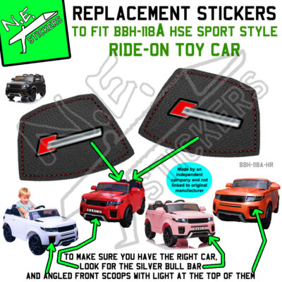 Headrest stickers to fit BBH-118A Range Rover Sport Style car