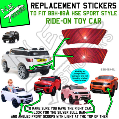 ear reflector sticker to fit BBH-118A Range Rover Sport Style car