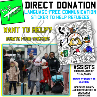 Ukranian Refugee Donation Sticker