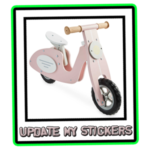 Aldi ™ Wooden Balance Scooter Bike : Pink