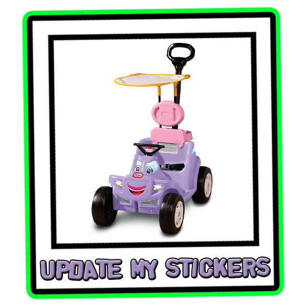 Little Tikes Cozy Roadster Pinki Purple stickers