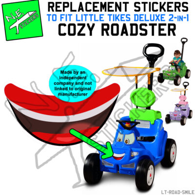 Smile / Mouth sticker decal sized to fit Little Tikes Cozy Roadster