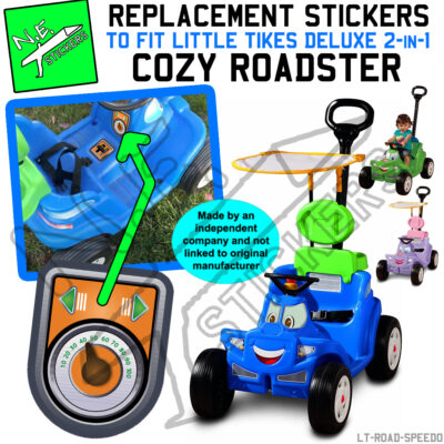 Speedometer sticker TO FIT Little Tikes Cozy Roadster