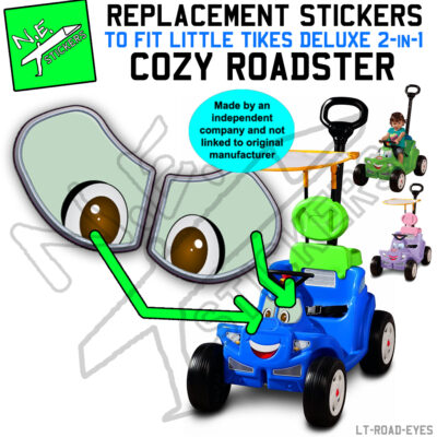 Eye stickers to fit Little Tikes 2-in-1 Cozy Roadster