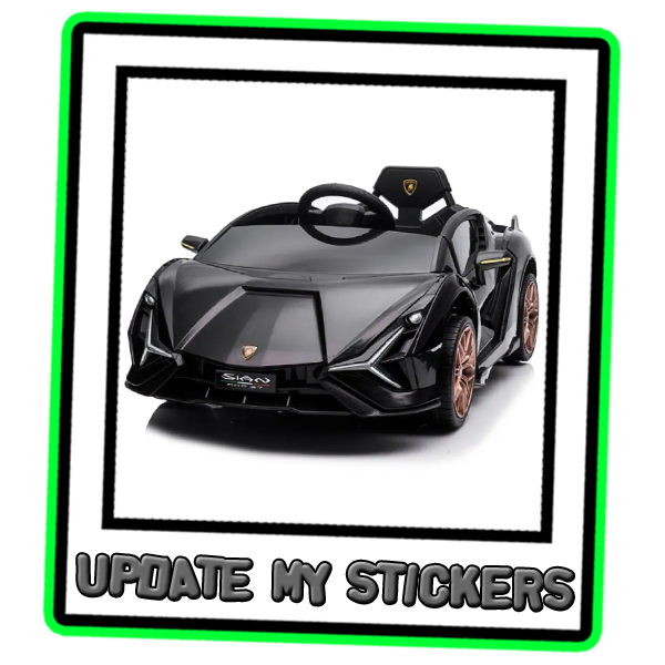 Black Riiroo Lamborghini Sián 12v stickers from N.E.stickers