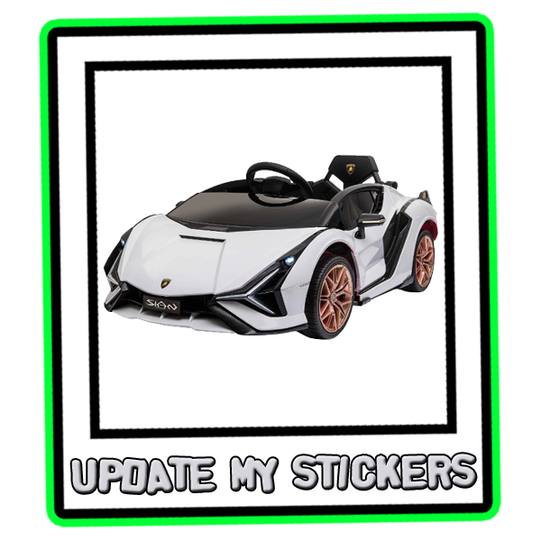 White Riiroo Lamborghini Sián 12v stickers from N.E.stickers