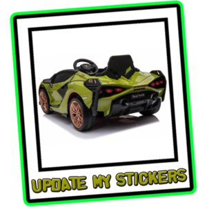 Green Riiroo Lamborghini Sián 12v stickers from N.E.stickers