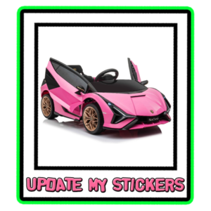 Pink Riiroo Lamborghini Sián 12v stickers from N.E.stickers
