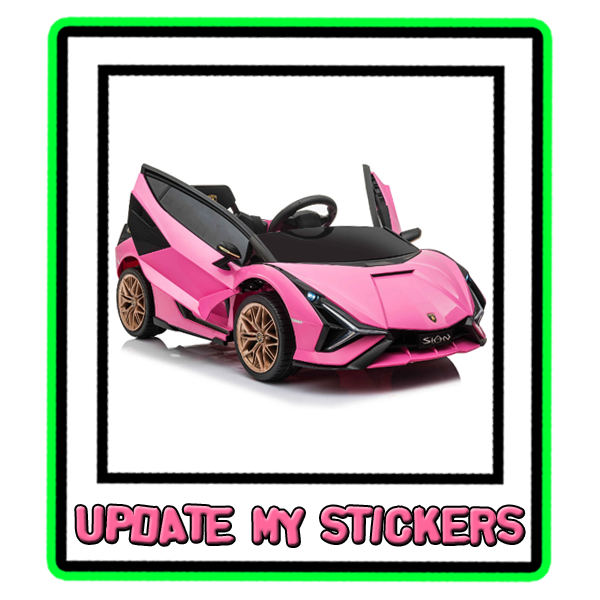 Pink Riiroo Lamborghini Sián 12v stickers from N.E.stickers