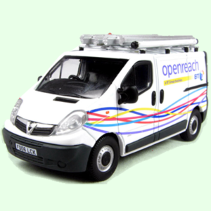 Custom BT openreach stickers sized to fit Little Tikes Cozy Coupe