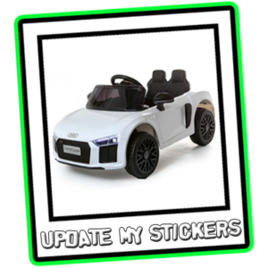 White 12 volt 12v Audi R8 by Riiroo : Update My stickers
