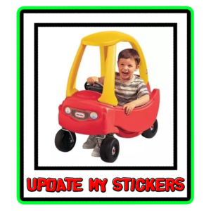 90's Cozy Coupe II replacement stickers