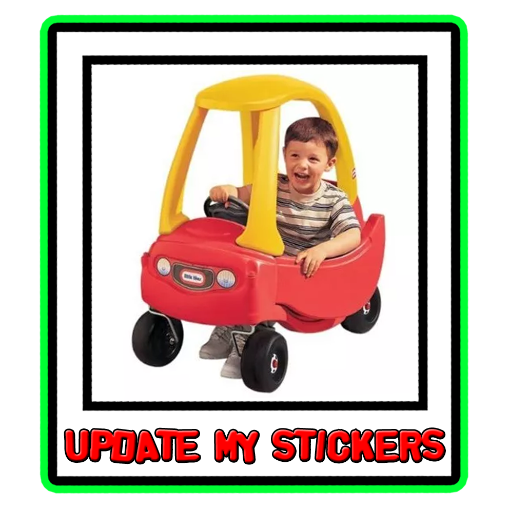 90's Cozy Coupe II replacement stickers