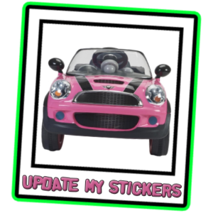 Rollplay MINI Cooper S replacement stickers